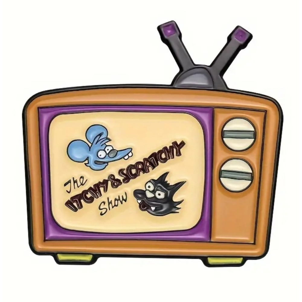 The Itchy & Scratchy Show‎ Simpsons TV Enamel Pin Collectible